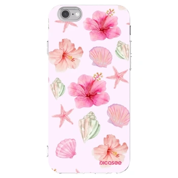 Picasee Apple iPhone 6/6S Hülle - Transparentes Silikon - Blush Lagoon