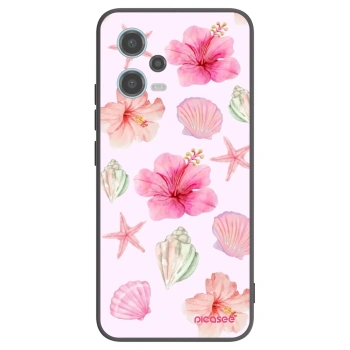 Picasee Xiaomi Redmi Note 12 5G Hülle - Schwarzes Silikon - Blush Lagoon