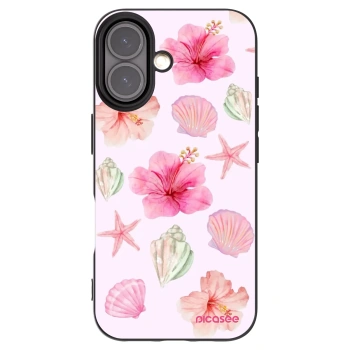 Picasee Apple iPhone 16 Hülle - Schwarzes Silikon - Blush Lagoon