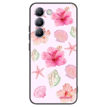 Picasee Vivo V40 SE 5G Hülle - Schwarzes Silikon - Blush Lagoon