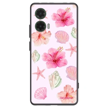 Picasee Motorola Moto G35 5G Hülle - Schwarzes Silikon - Blush Lagoon