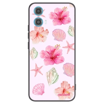 Picasee Motorola Moto G34 5G Hülle - Schwarzes Silikon - Blush Lagoon