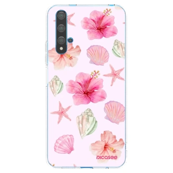 Picasee Huawei Nova 5T Hülle - Transparentes Silikon - Blush Lagoon