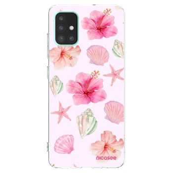 Picasee Samsung Galaxy A51 A515F Hülle - Transparentes Silikon - Blush Lagoon