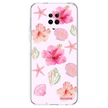Picasee Xiaomi Redmi Note 9 Pro Hülle - Transparentes Silikon - Blush Lagoon