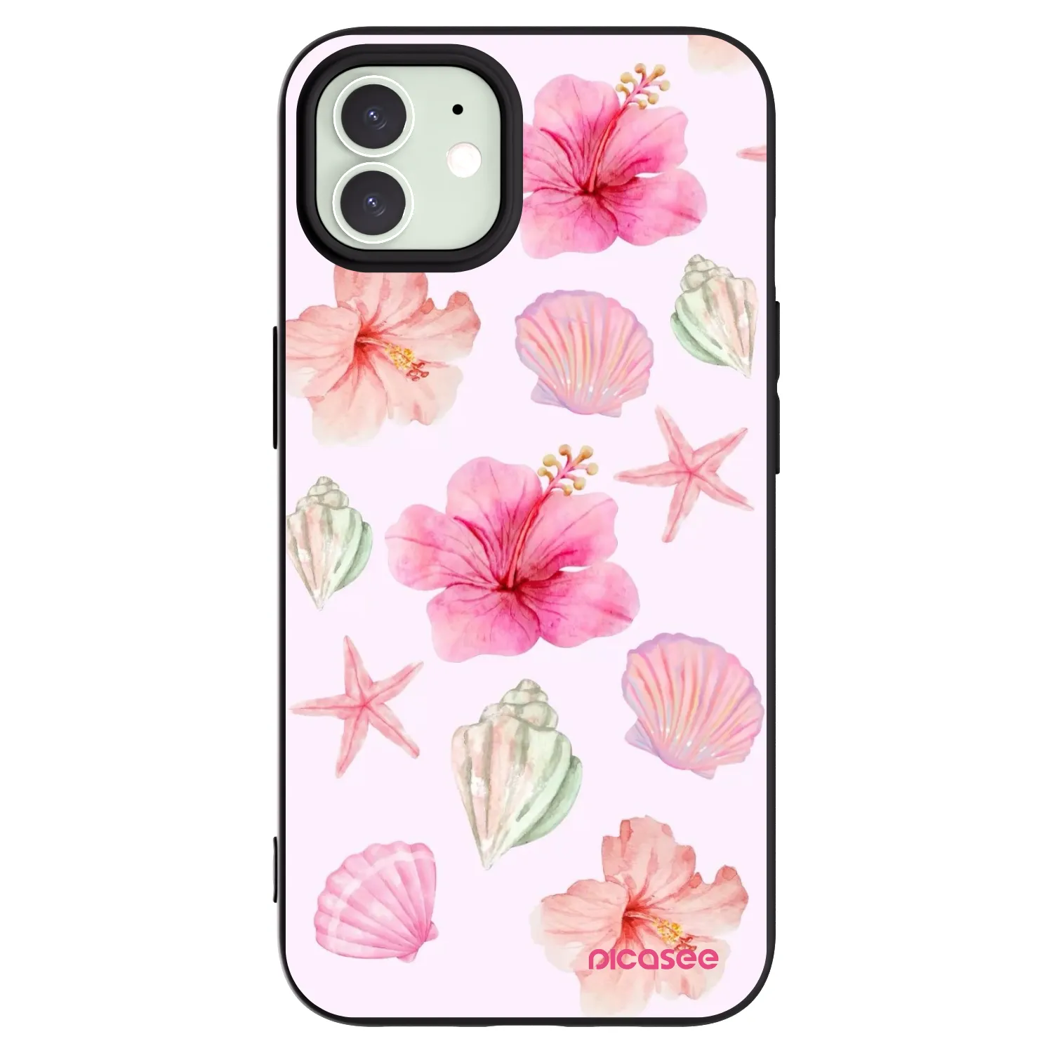 Picasee Apple iPhone 12 Hülle - Schwarzes Silikon - Blush Lagoon