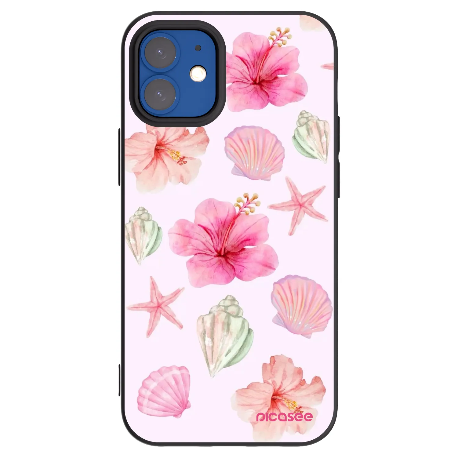Picasee Apple iPhone 12 mini Hülle - Schwarzes Silikon - Blush Lagoon