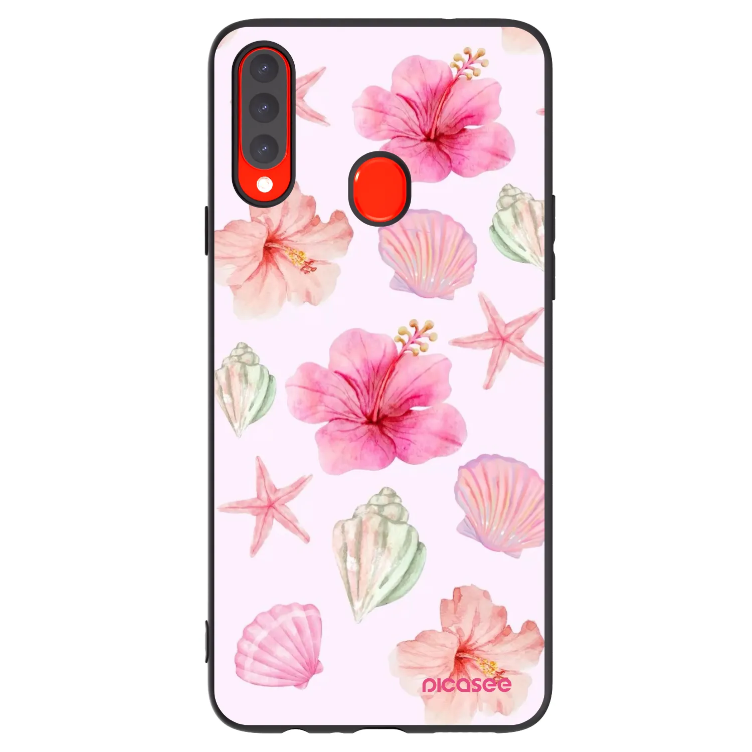 Picasee Samsung Galaxy A20s Hülle - Schwarzes Silikon - Blush Lagoon