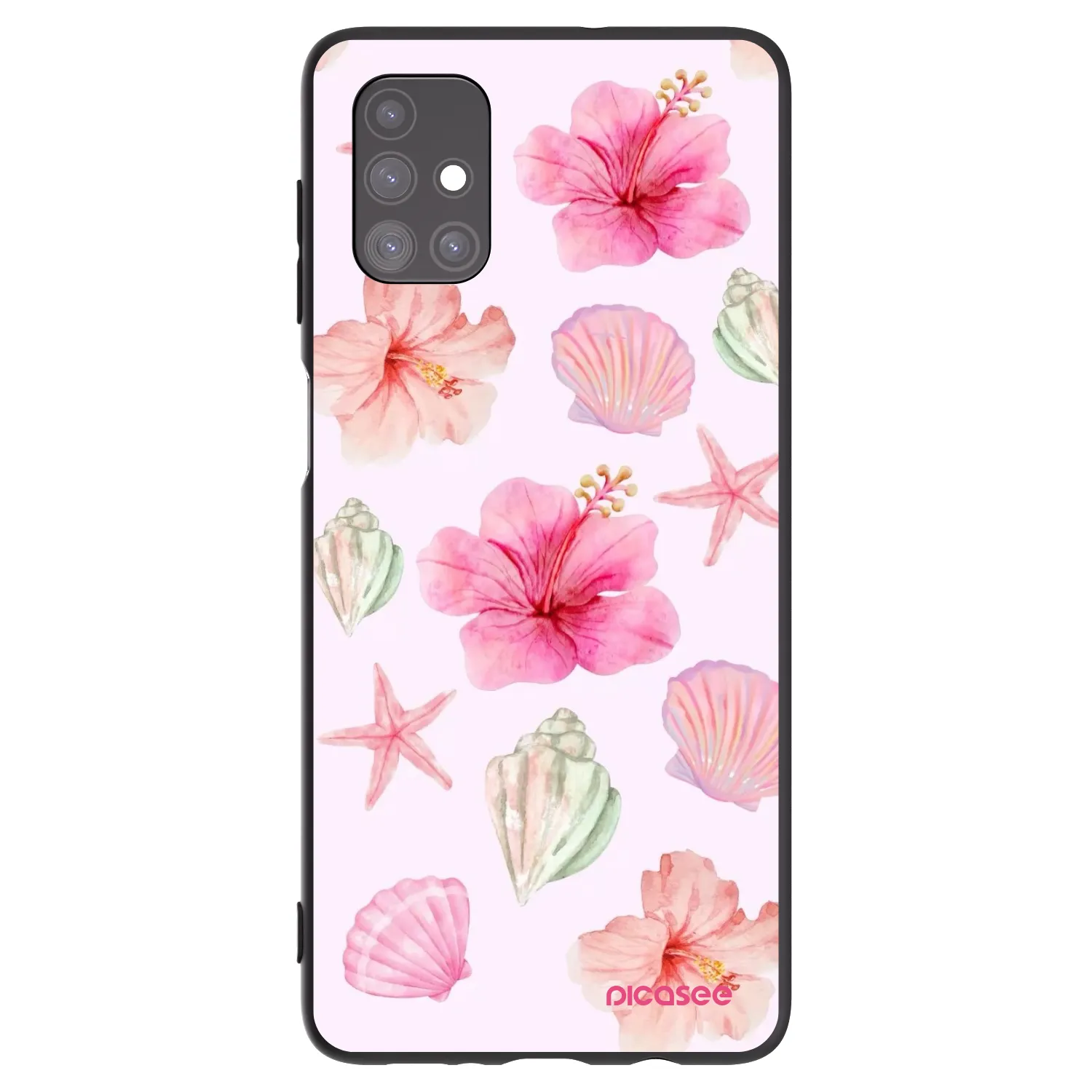Picasee Samsung Galaxy M51 M515F Hülle - Schwarzes Silikon - Blush Lagoon