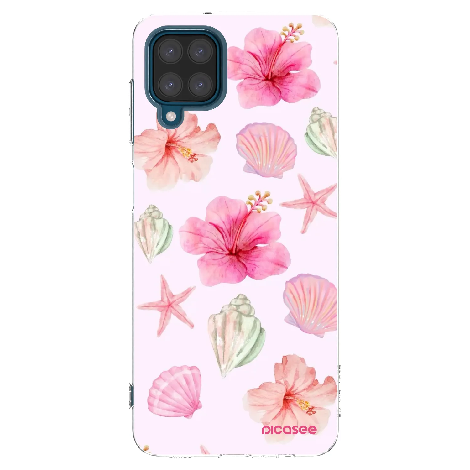 Picasee Samsung Galaxy A12 A125F Hülle - Transparentes Silikon - Blush Lagoon