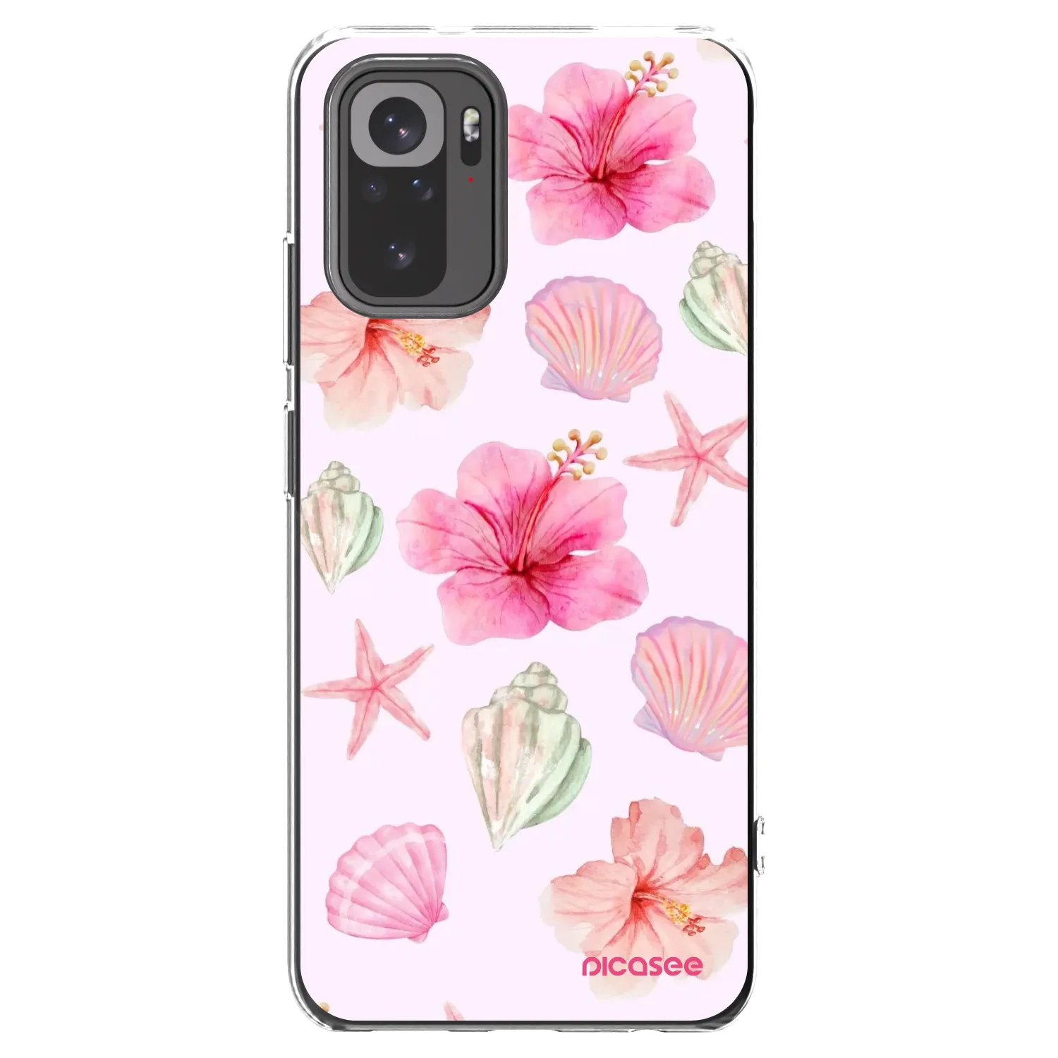 Picasee Xiaomi Redmi Note 10 Hülle - Transparentes Silikon - Blush Lagoon