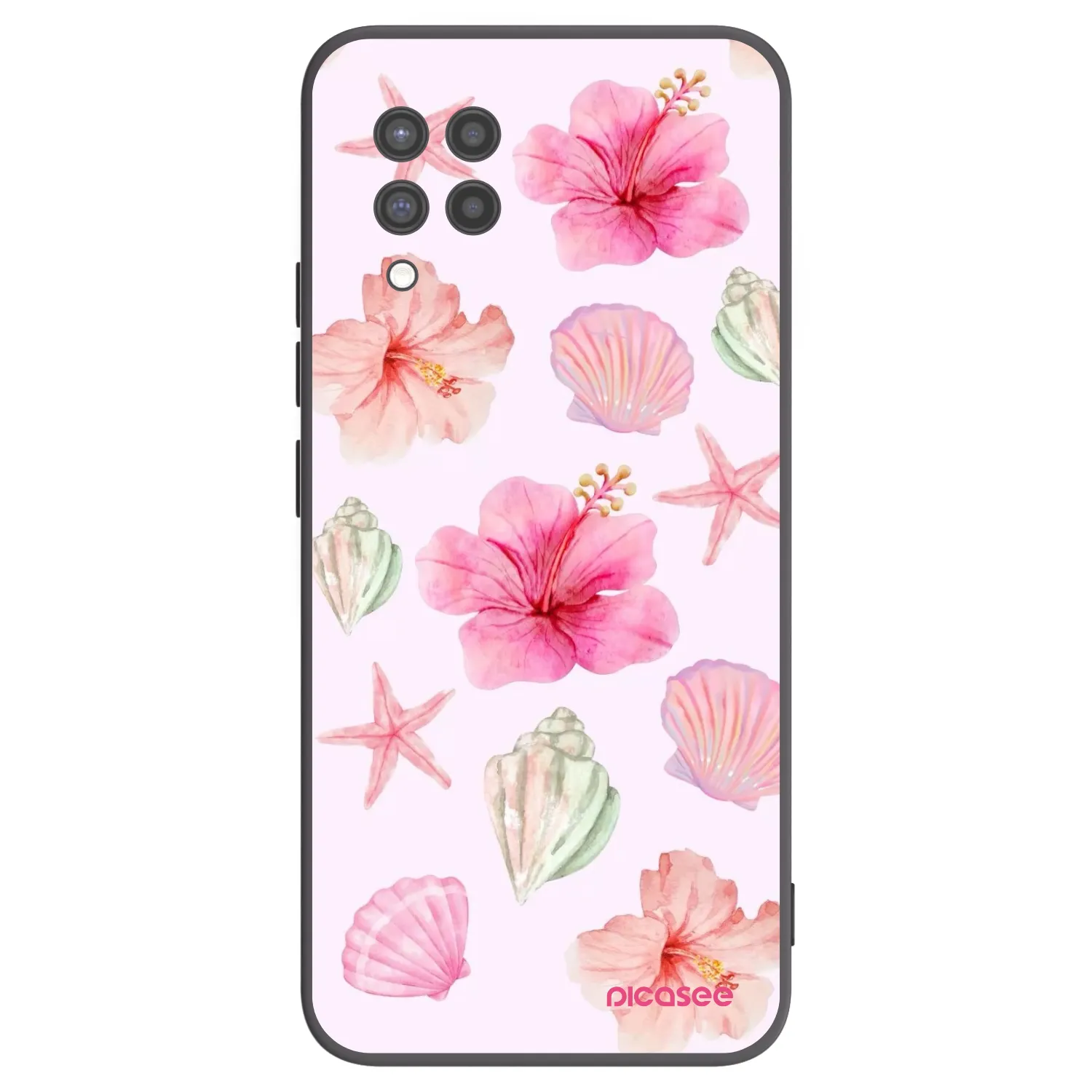 Picasee Samsung Galaxy A42 A426B Hülle - Schwarzes Silikon - Blush Lagoon