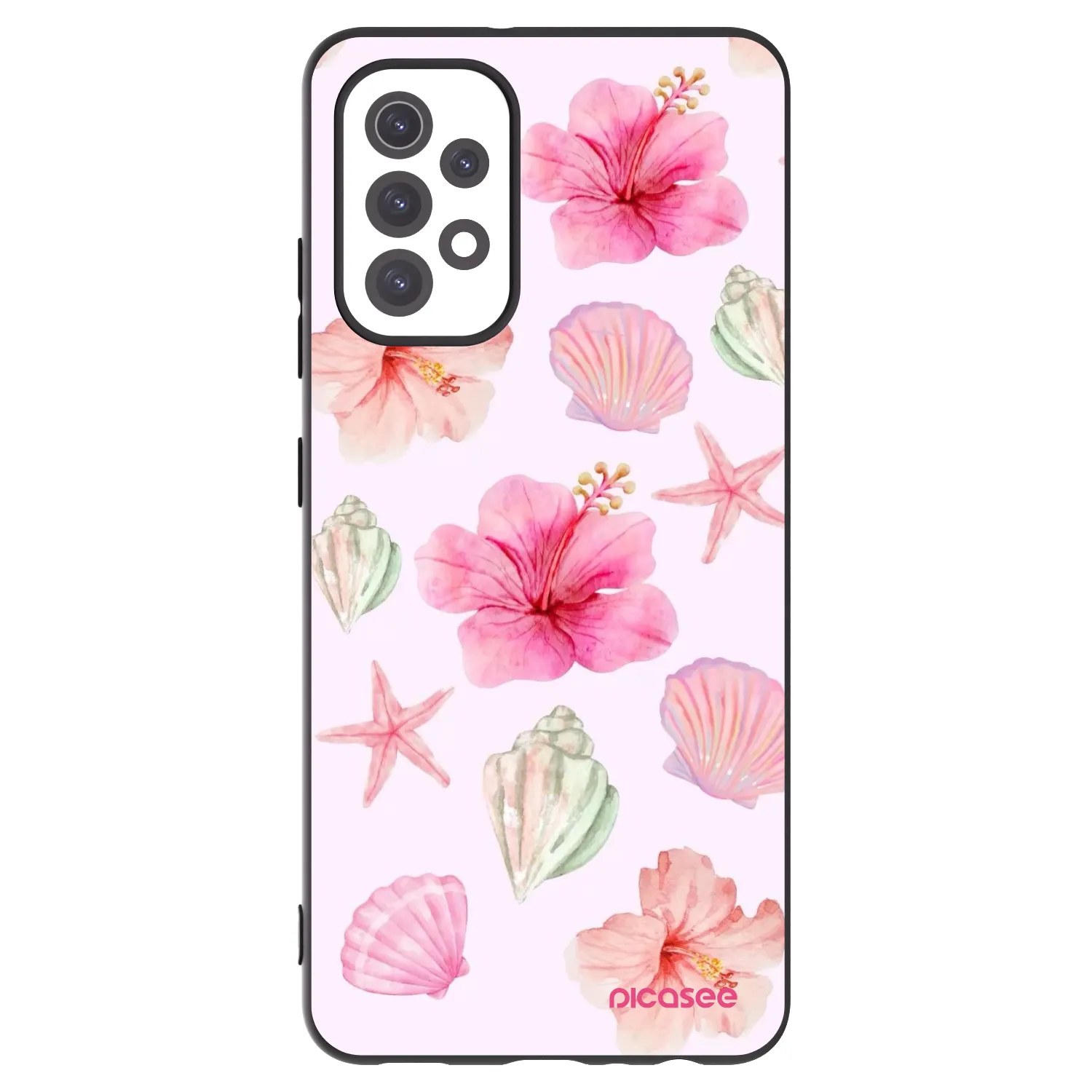 Picasee Samsung Galaxy A32 5G A326B Hülle - Schwarzes Silikon - Blush Lagoon