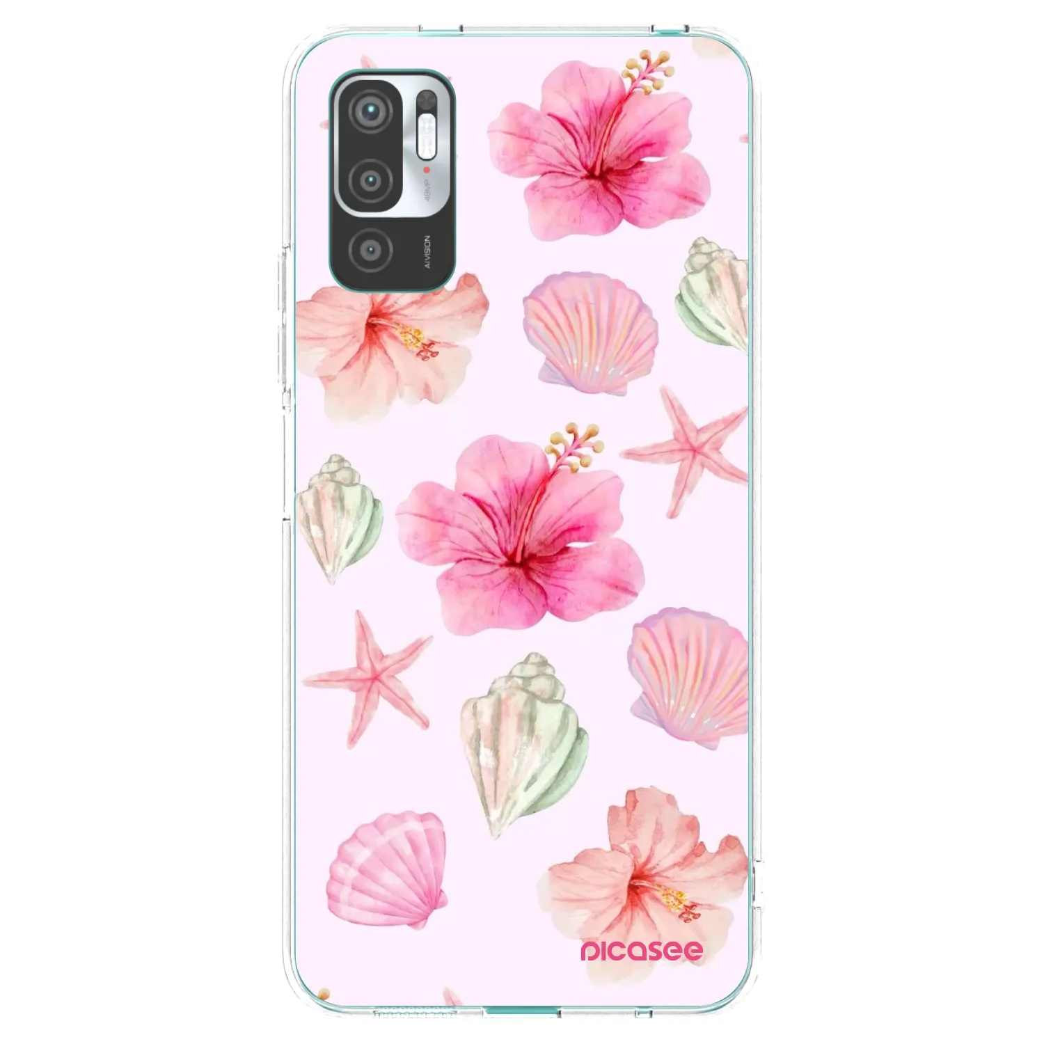 Picasee Xiaomi Redmi Note 10 5G Hülle - Transparentes Silikon - Blush Lagoon