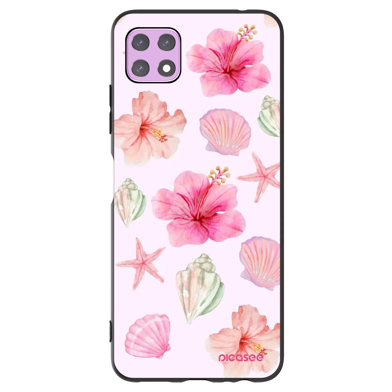 Picasee Samsung Galaxy A22 A226B 5G Hülle - Schwarzes Silikon - Blush Lagoon