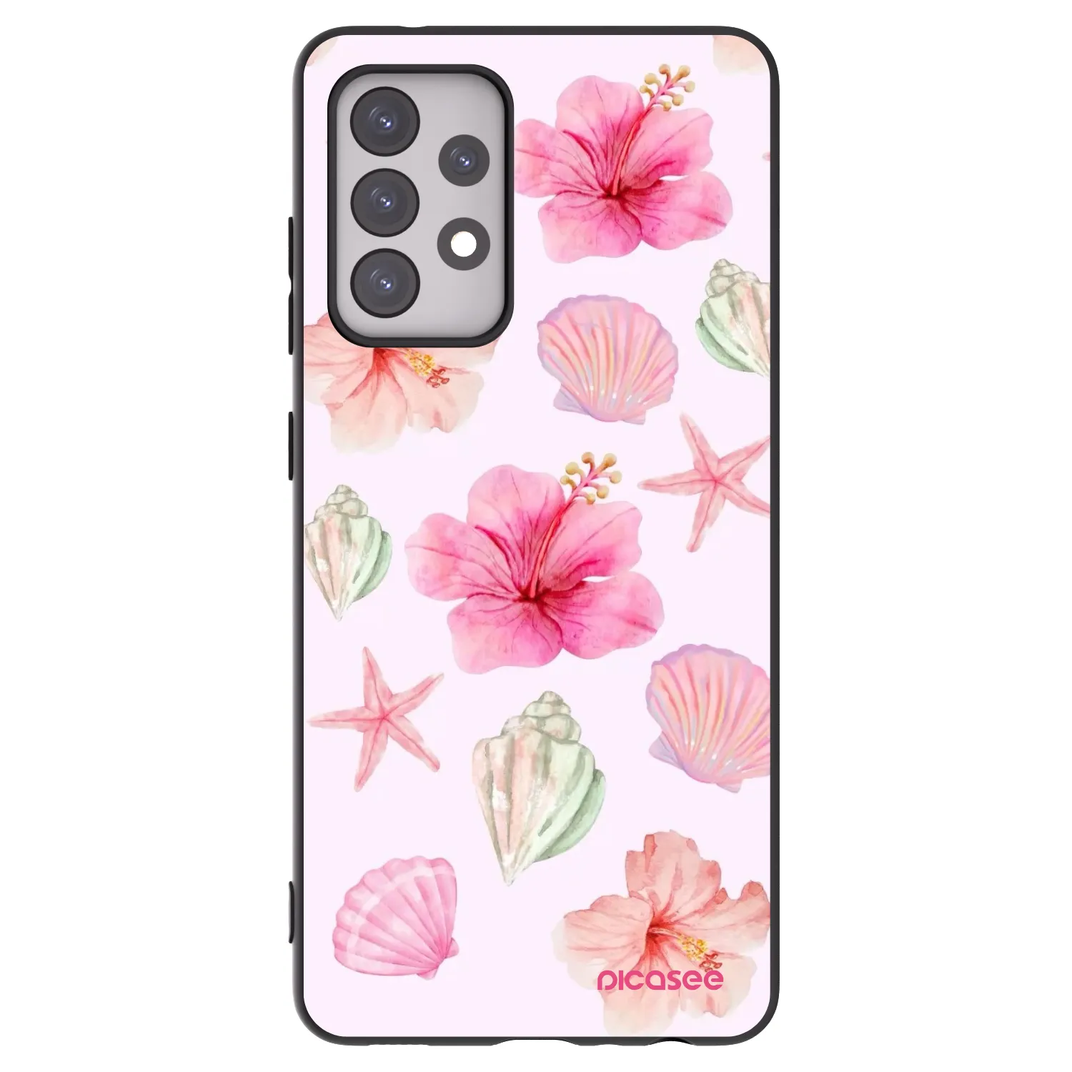 Picasee Samsung Galaxy A52s 5G A528B Hülle - Schwarzes Silikon - Blush Lagoon