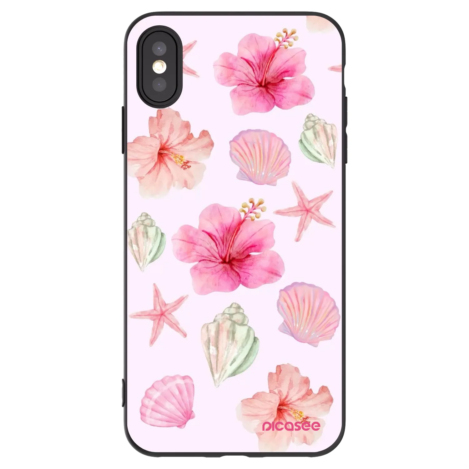 Picasee Apple iPhone XS Max Hülle - Schwarzes Silikon - Blush Lagoon