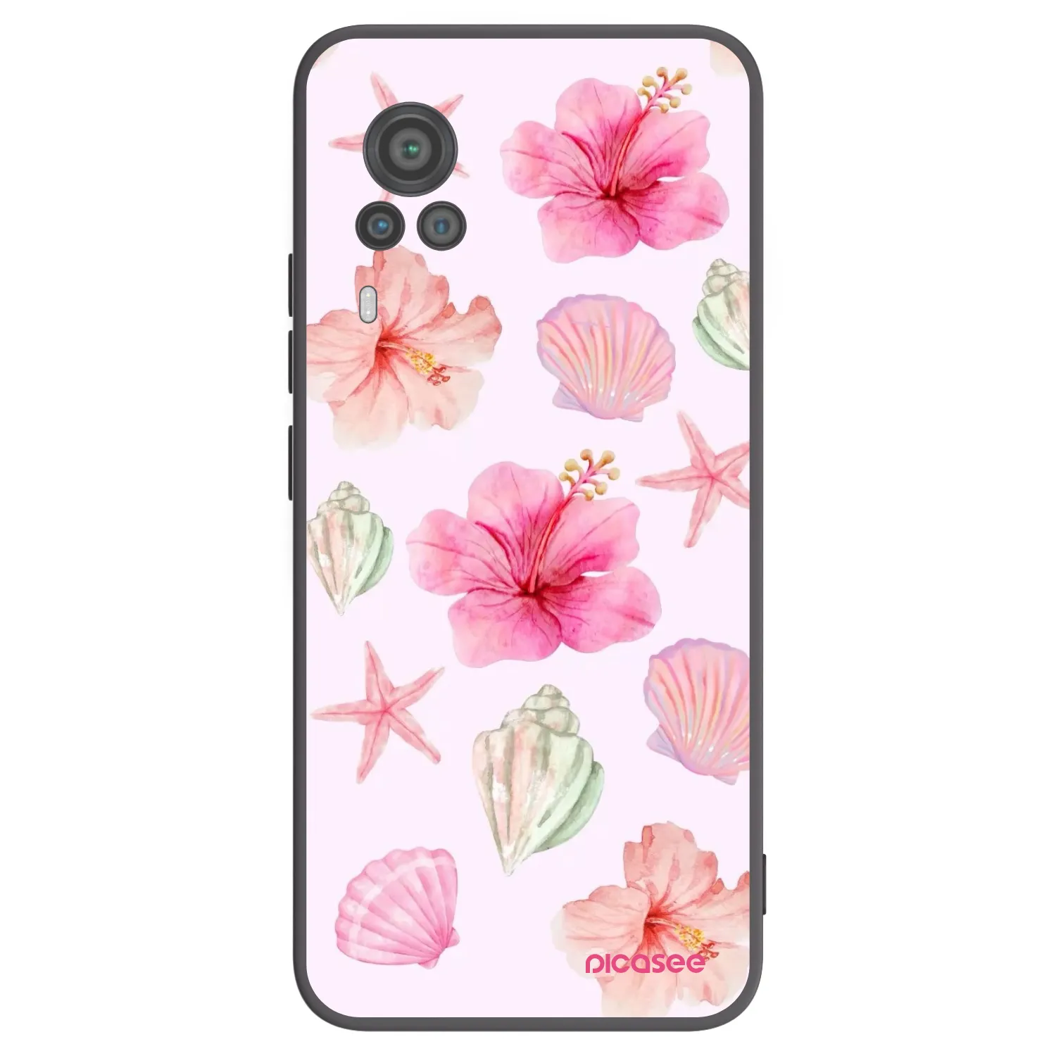 Picasee Vivo X60 Pro 5G Hülle - Schwarzes Silikon - Blush Lagoon