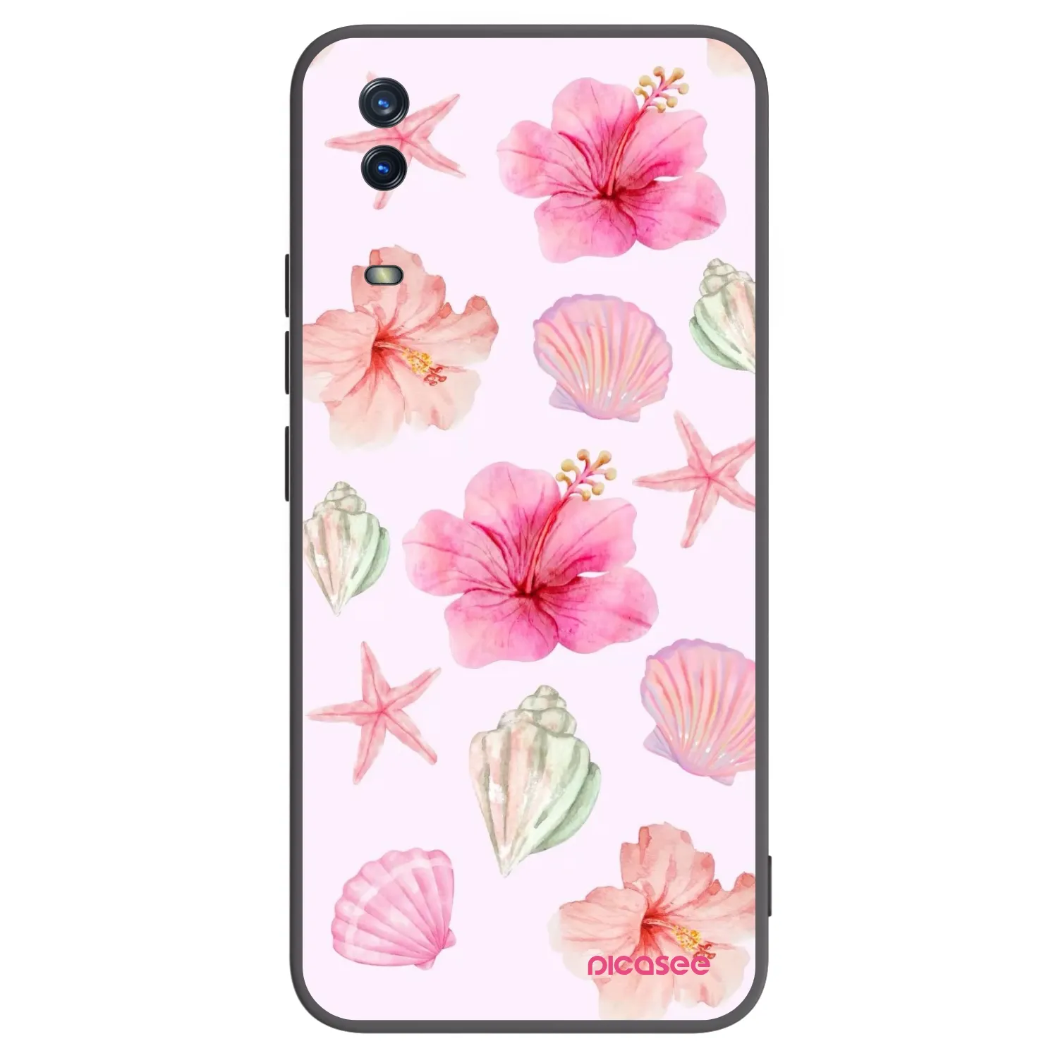 Picasee Vivo Y11s Hülle - Schwarzes Silikon - Blush Lagoon
