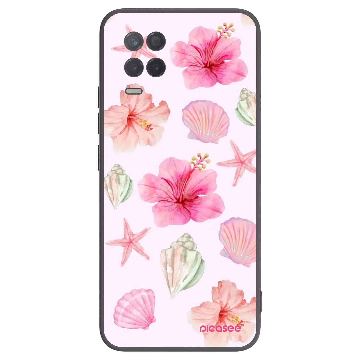 Picasee Realme 8 5G Hülle - Schwarzes Silikon - Blush Lagoon