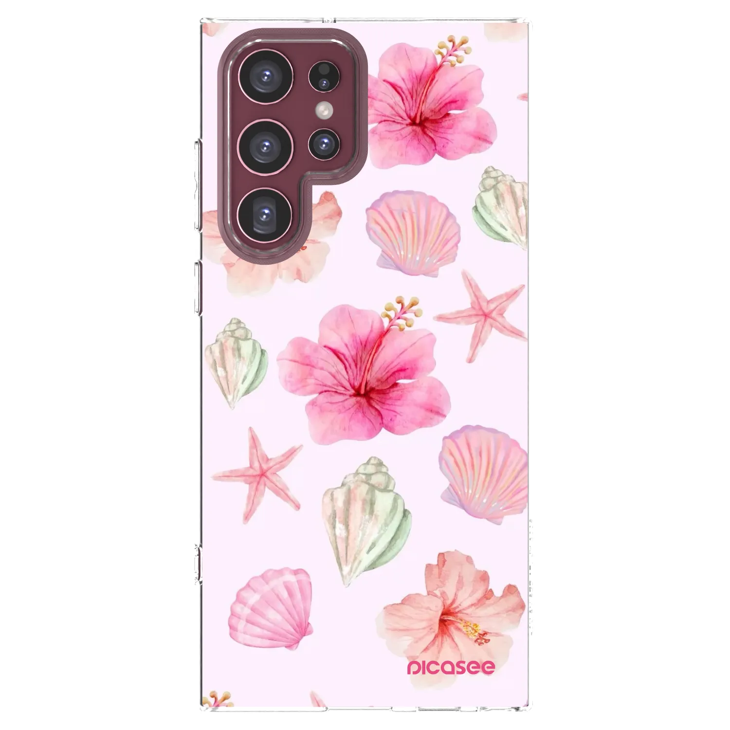 Picasee Samsung Galaxy S22 Ultra 5G Hülle - Transparentes Silikon - Blush Lagoon