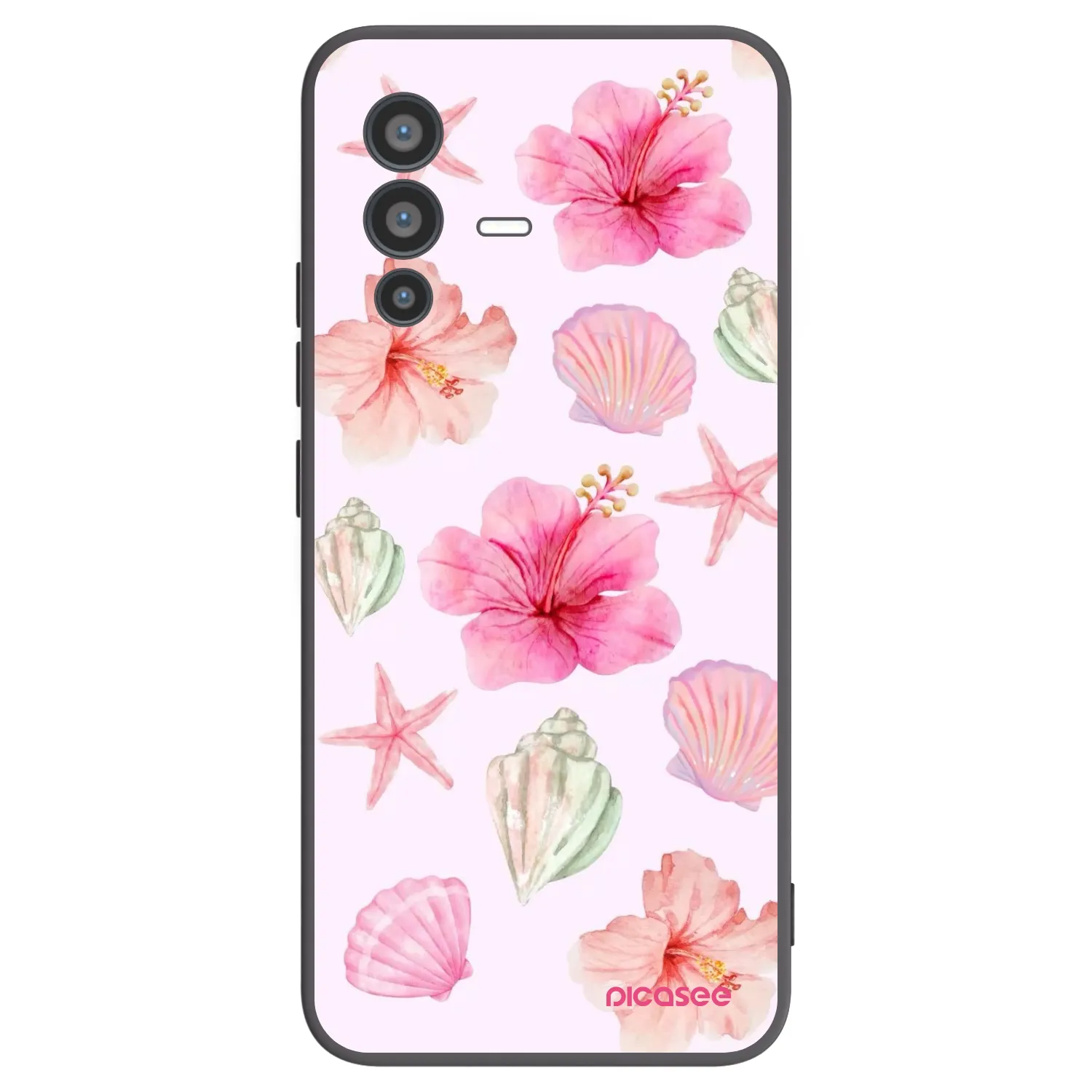 Picasee Vivo V23 5G Hülle - Schwarzes Silikon - Blush Lagoon