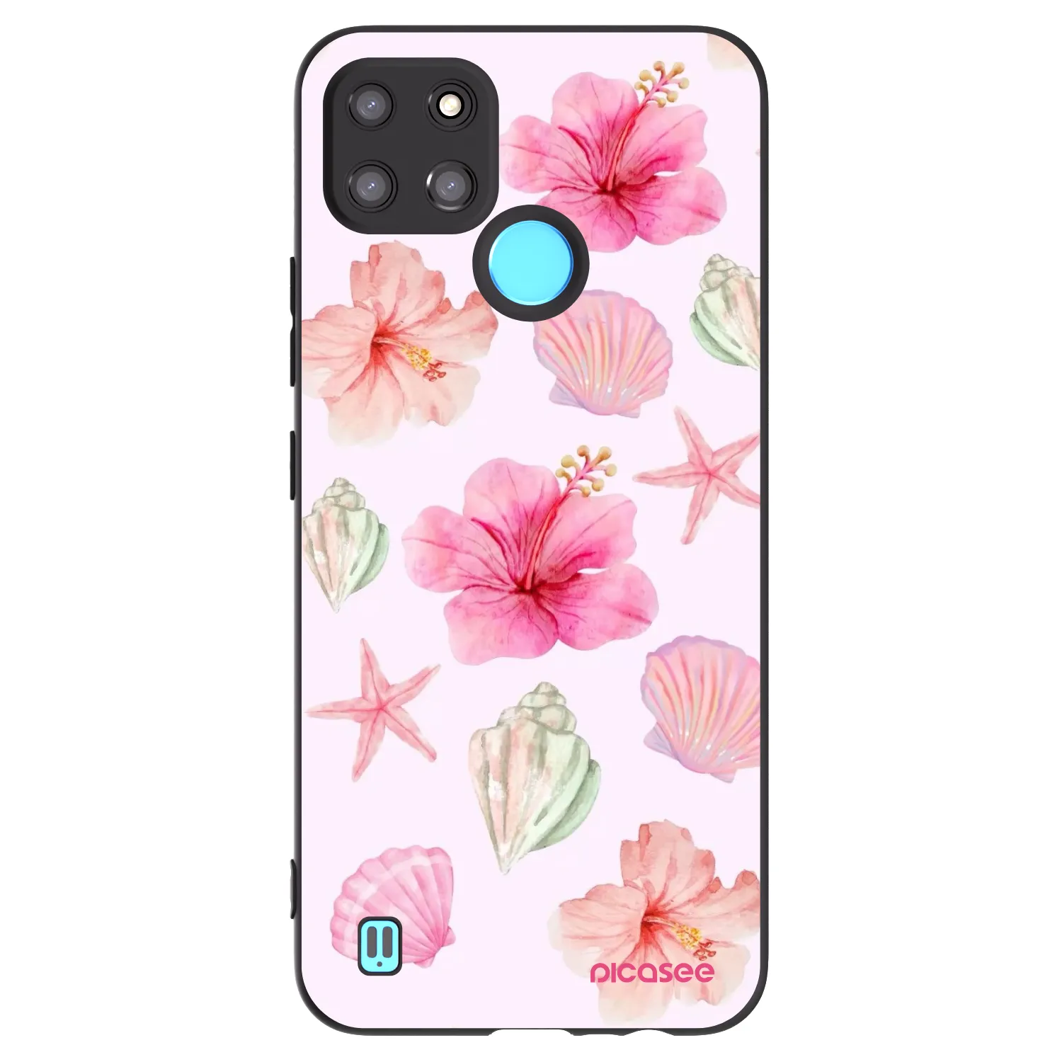 Picasee Realme C21Y Hülle - Schwarzes Silikon - Blush Lagoon