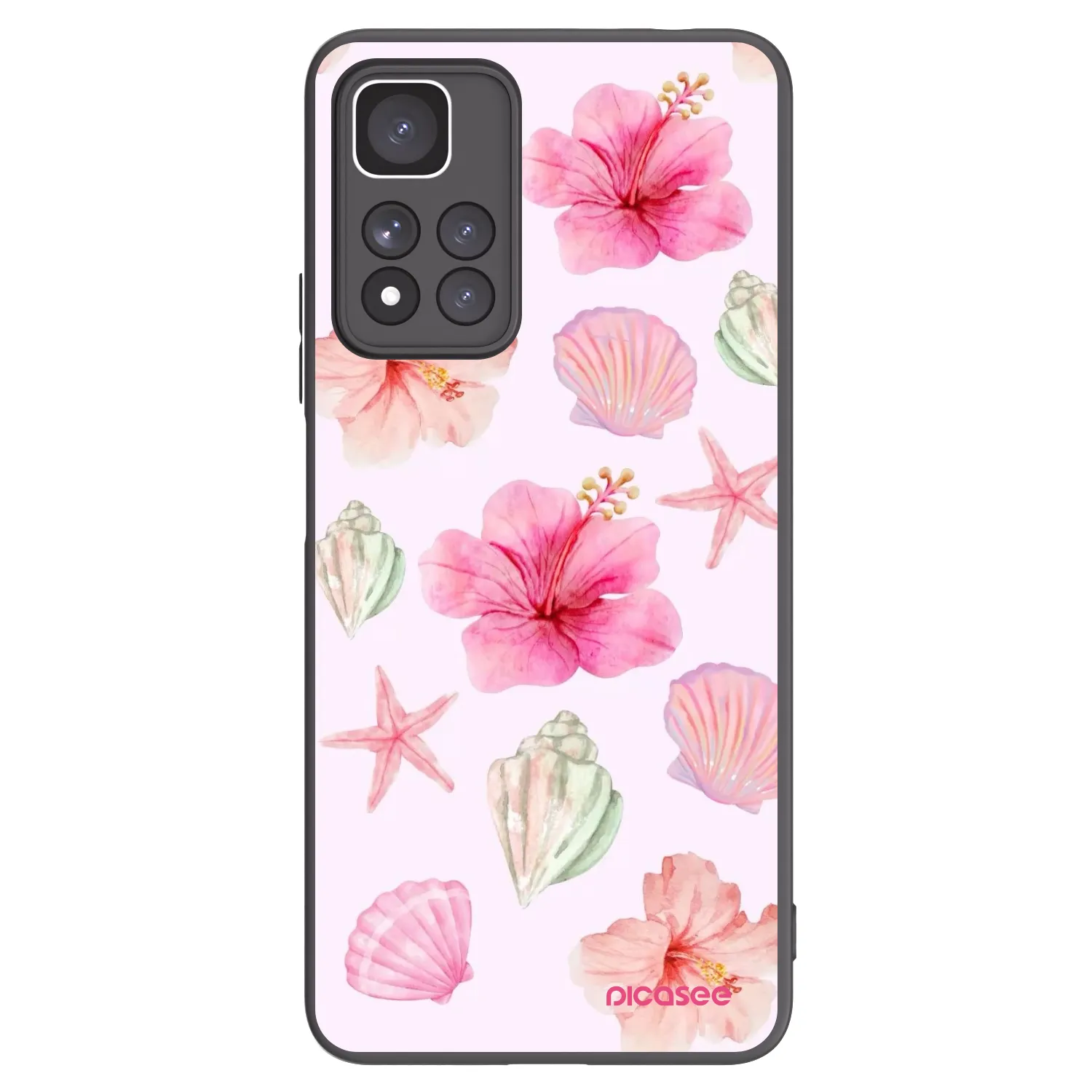 Picasee Xiaomi Redmi Note 11 Pro+ 5G Hülle - Schwarzes Silikon - Blush Lagoon