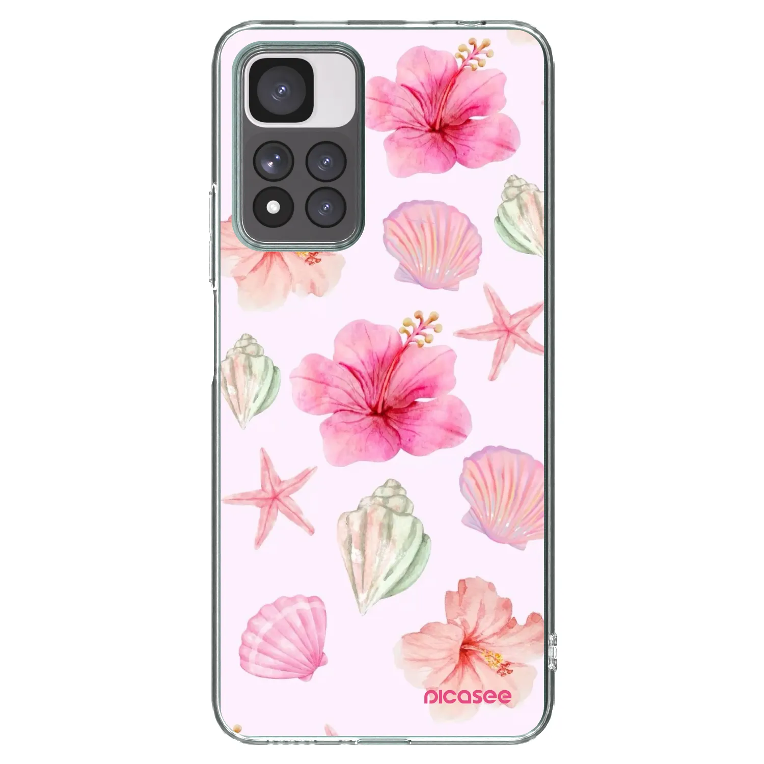 Picasee Xiaomi Redmi Note 11 Pro+ 5G Hülle - Transparentes Silikon - Blush Lagoon