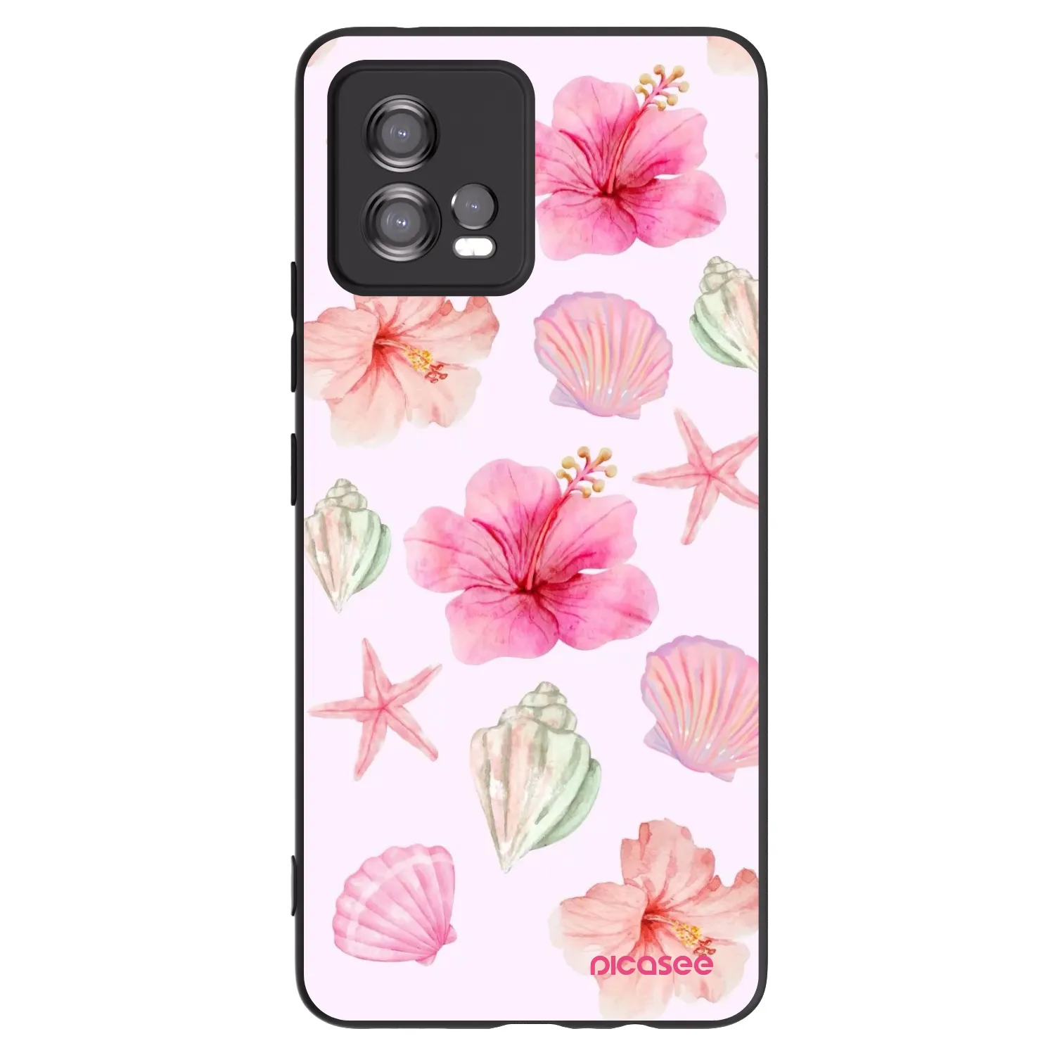 Picasee Motorola Moto G72 Hülle - Schwarzes Silikon - Blush Lagoon