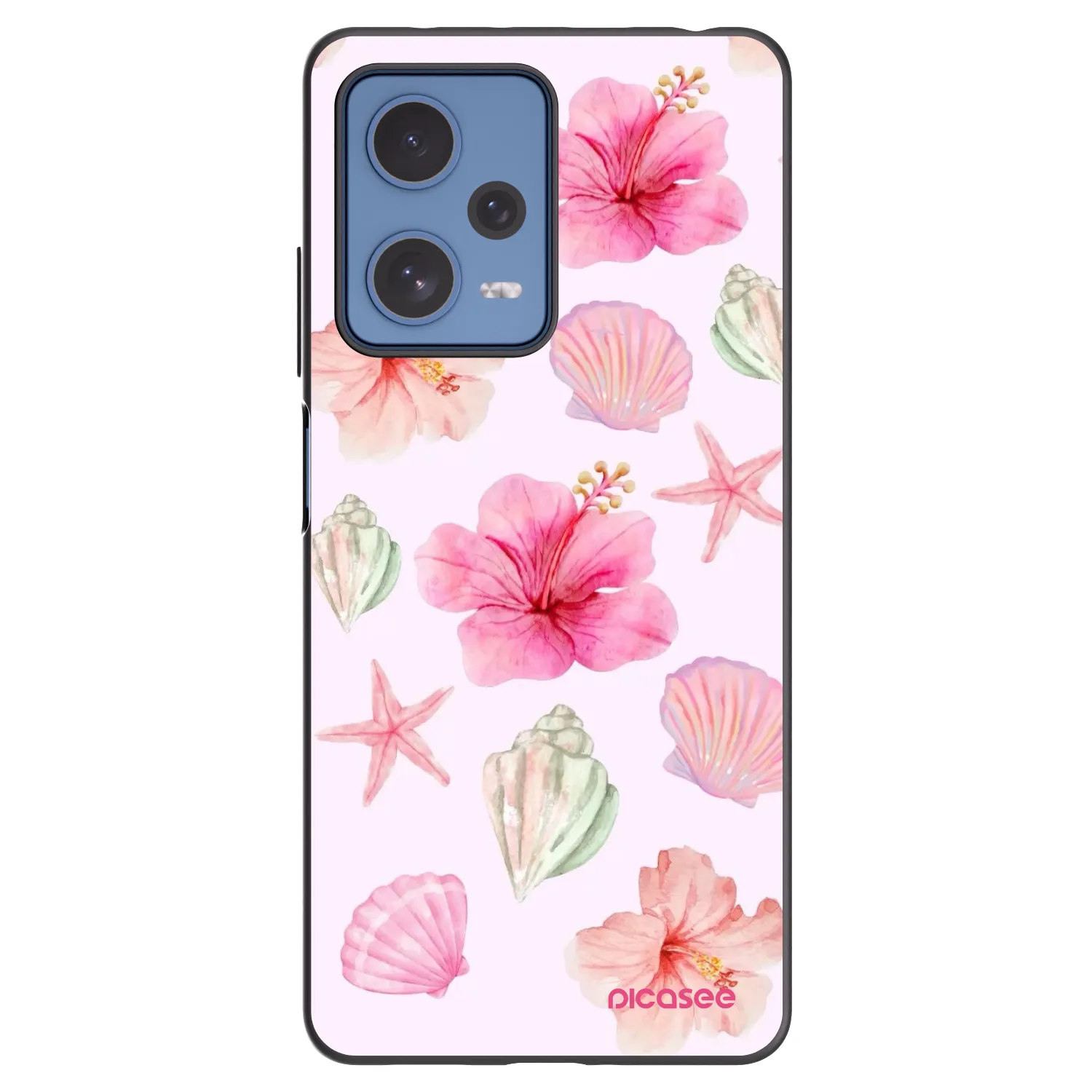 Picasee Xiaomi Redmi Note 12 Pro 5G Hülle - Schwarzes Silikon - Blush Lagoon