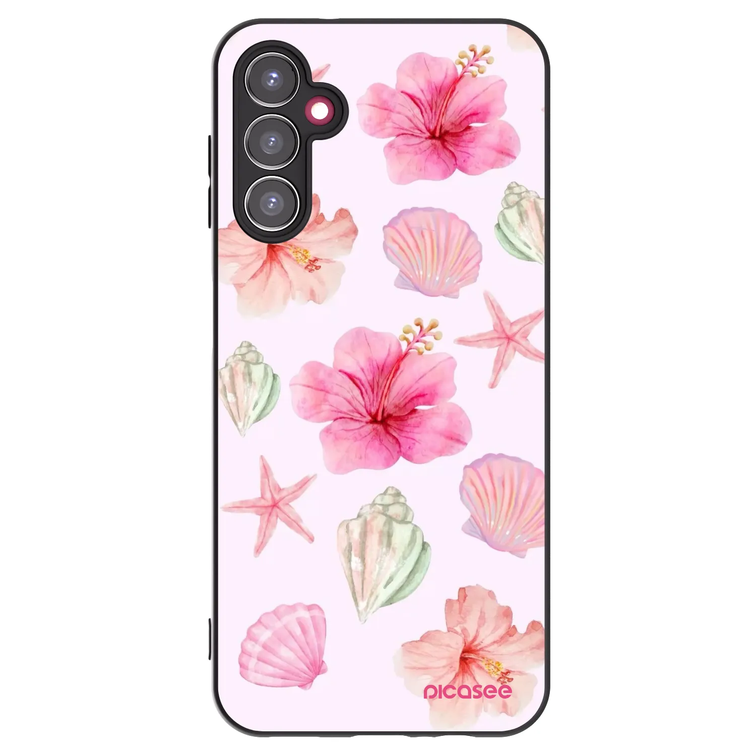 Picasee Samsung Galaxy A14 4G A145R Hülle - Schwarzes Silikon - Blush Lagoon