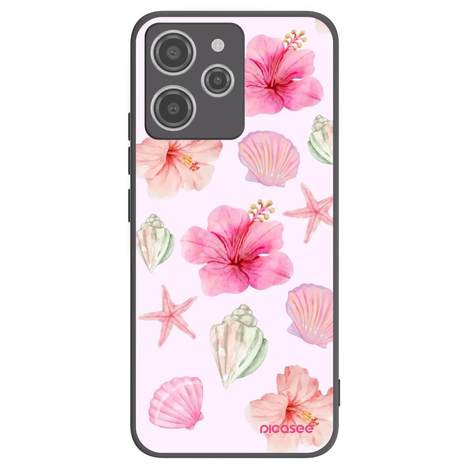 Picasee Xiaomi Redmi 12 4G Hülle - Schwarzes Silikon - Blush Lagoon