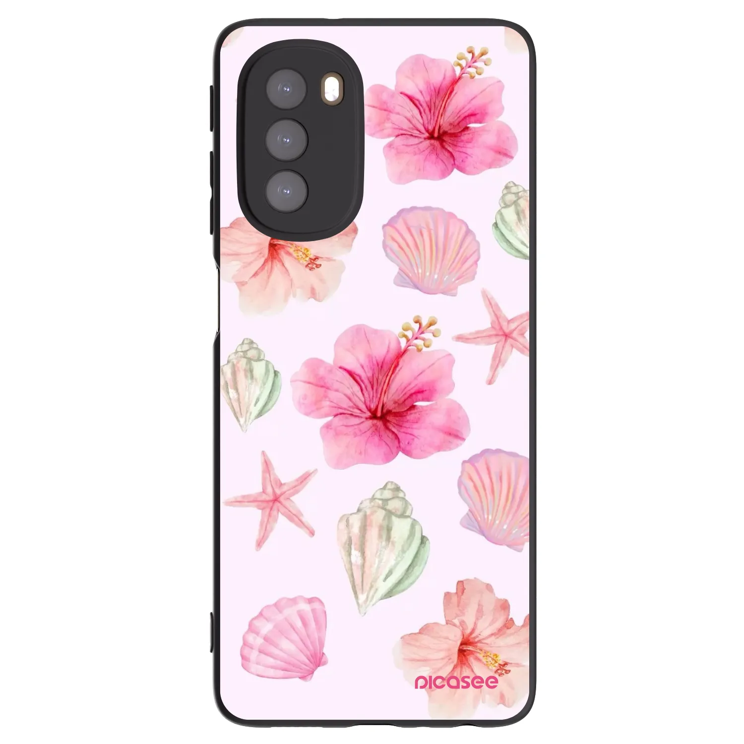 Picasee Motorola Moto G51 Hülle - Schwarzes Silikon - Blush Lagoon