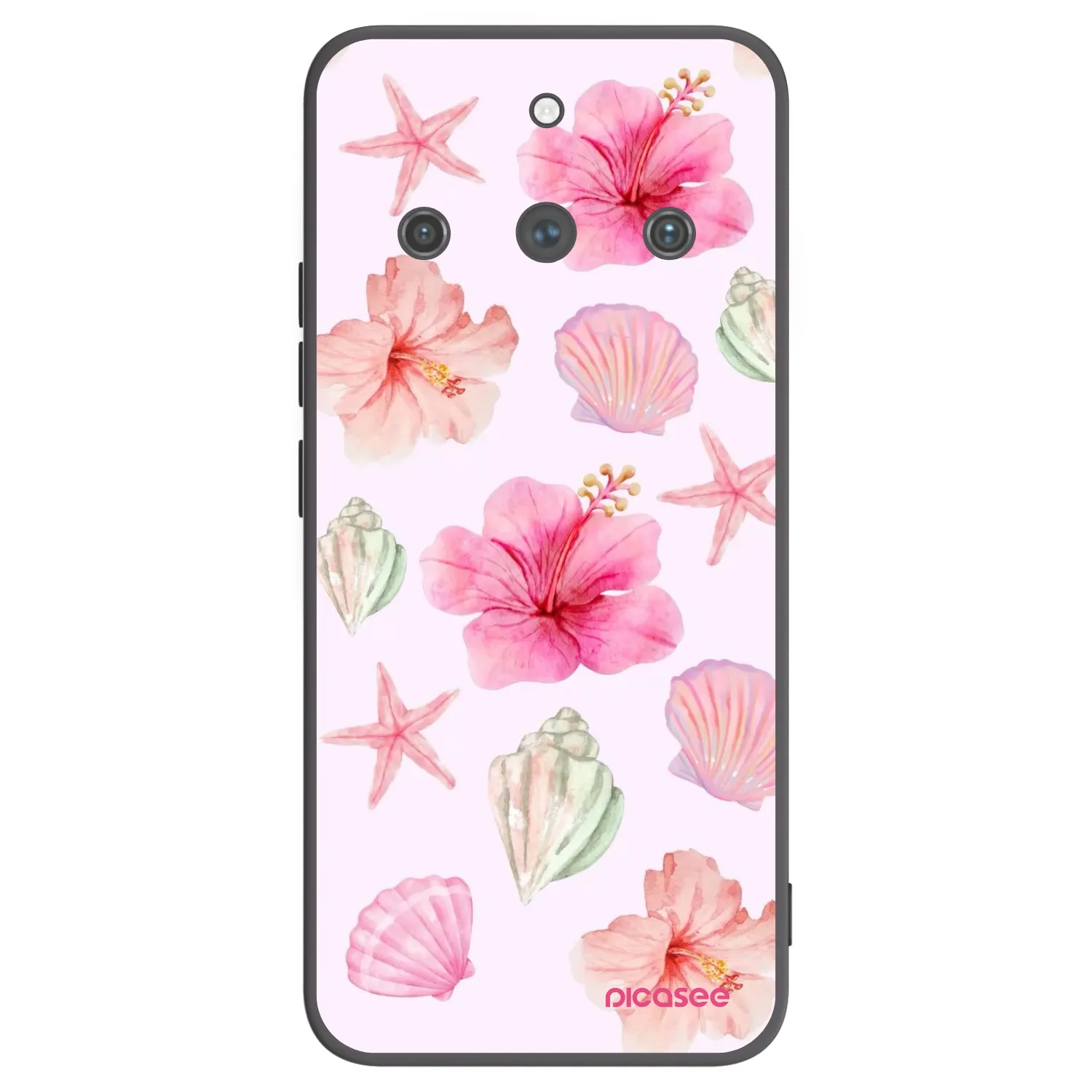 Picasee Realme 11 Pro+ Hülle - Schwarzes Silikon - Blush Lagoon