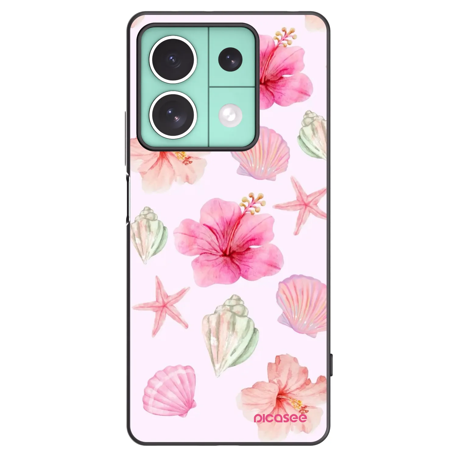 Picasee Xiaomi Redmi Note 13 5G Hülle - Schwarzes Silikon - Blush Lagoon