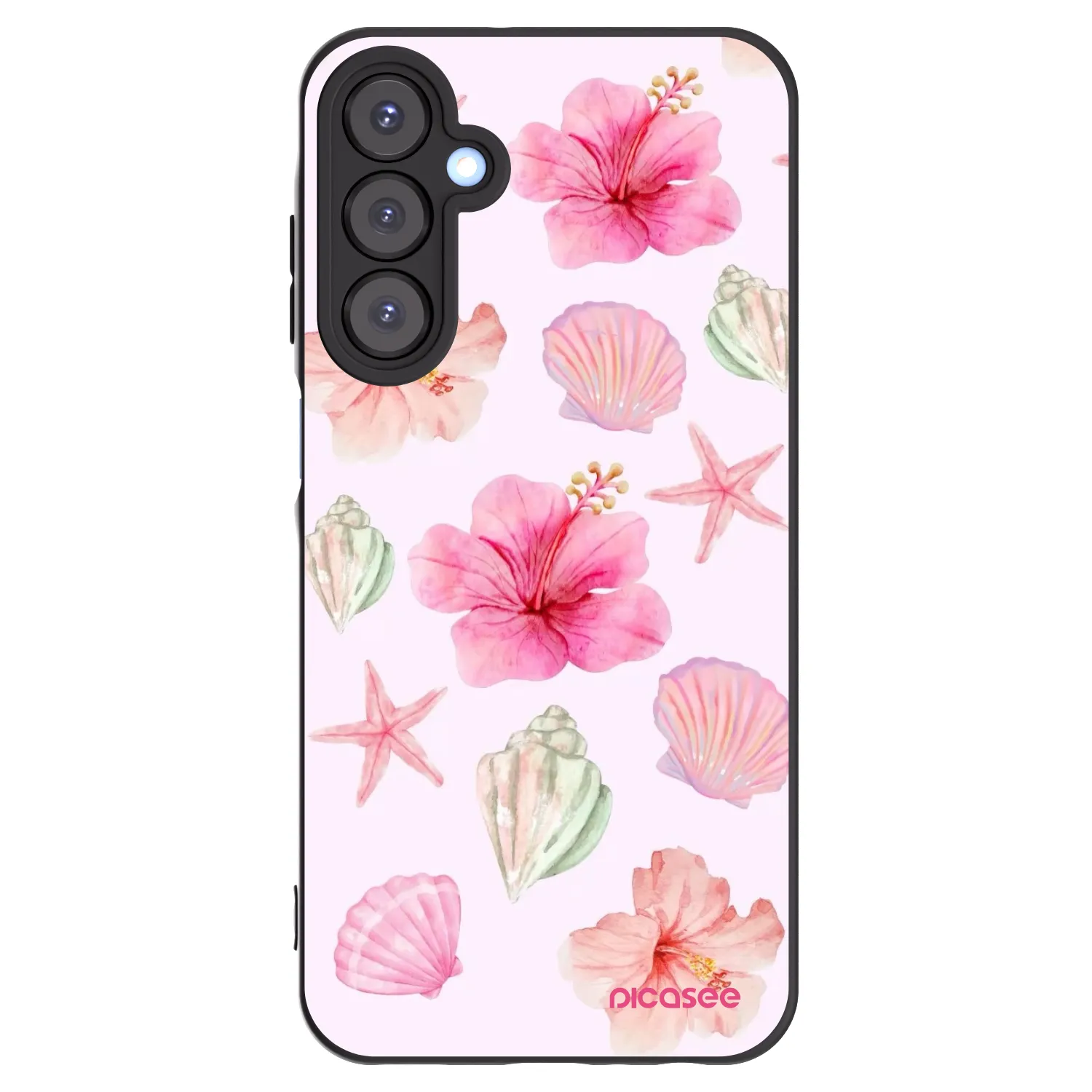 Picasee Samsung Galaxy A25 A256B 5G Hülle - Schwarzes Silikon - Blush Lagoon