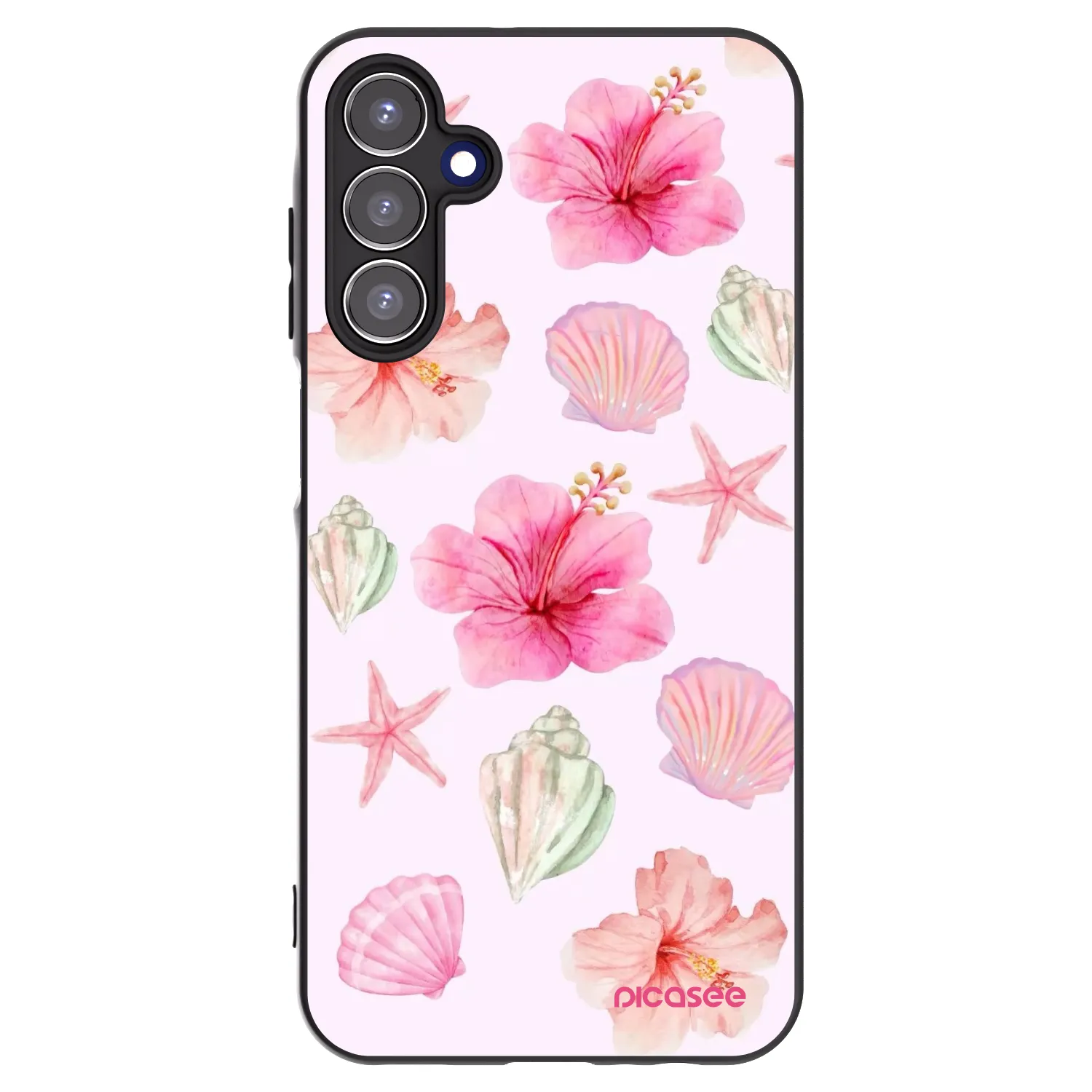 Picasee Samsung Galaxy A15 A155F 4G Hülle - Schwarzes Silikon - Blush Lagoon