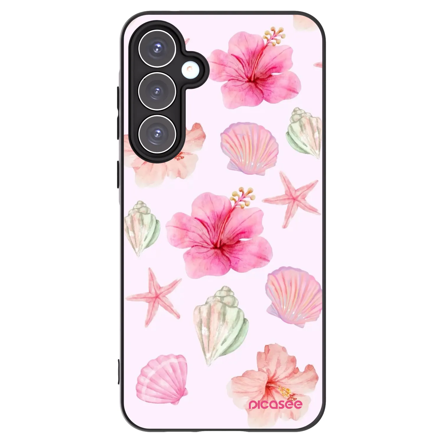 Picasee Samsung Galaxy A55 5G A556B Hülle - Schwarzes Silikon - Blush Lagoon