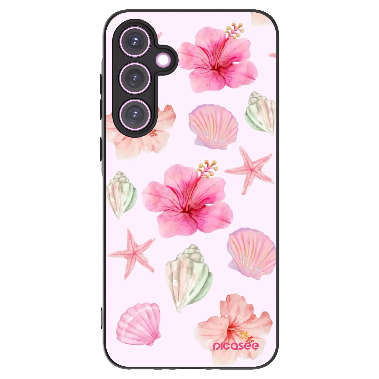 Picasee Samsung Galaxy A35 5G A356B Hülle - Schwarzes Silikon - Blush Lagoon