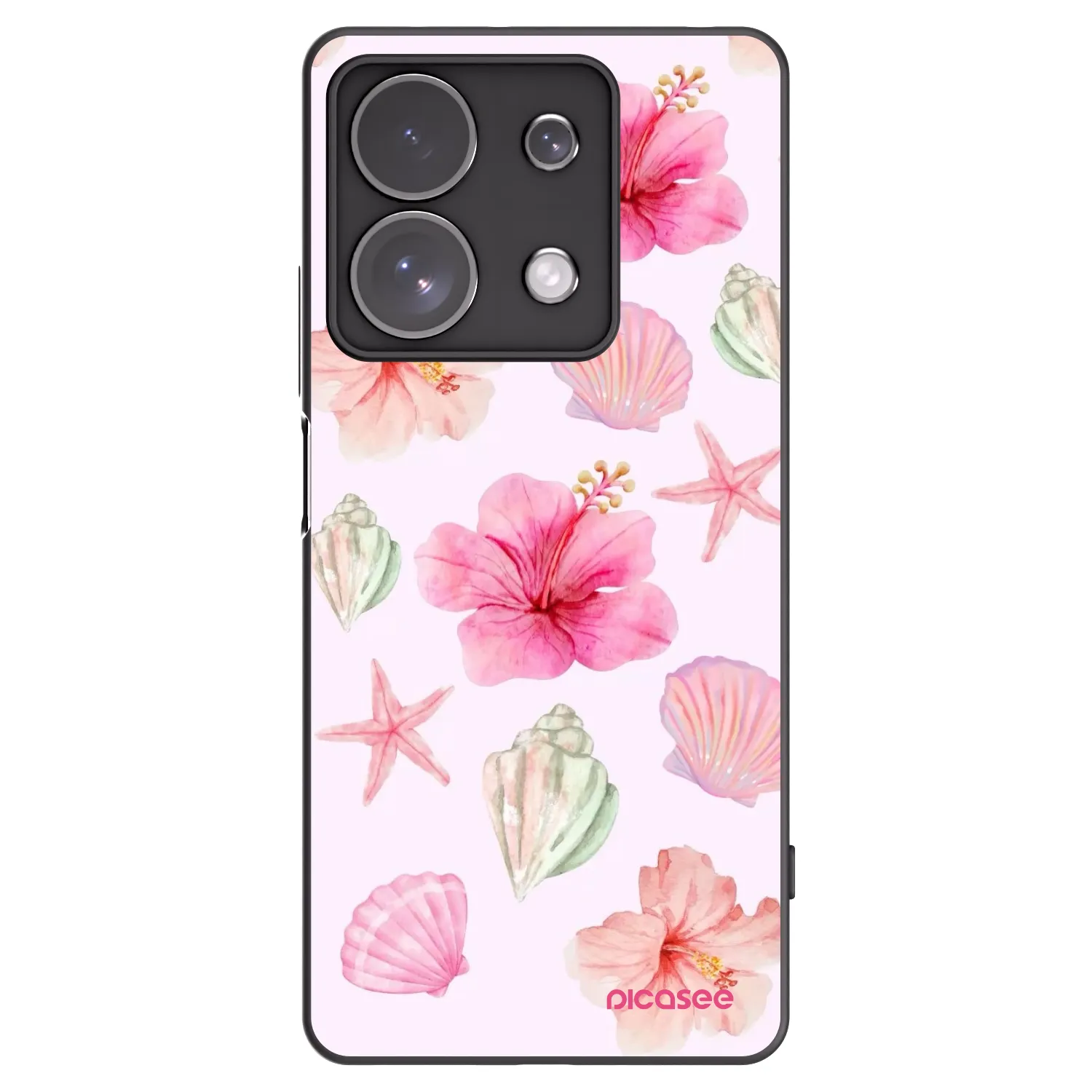 Picasee Xiaomi Redmi Note 13 Pro 4G Hülle - Schwarzes Silikon - Blush Lagoon