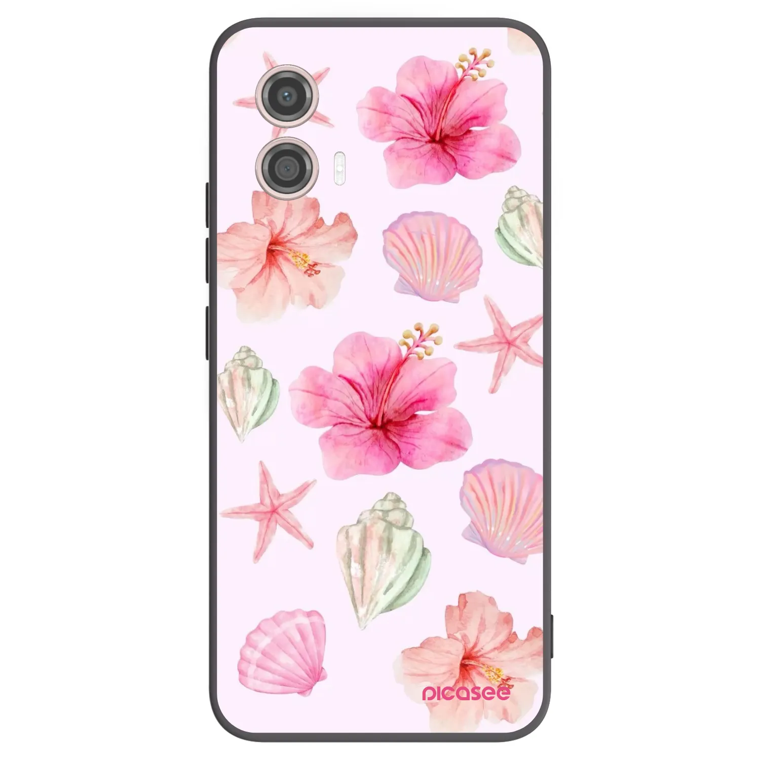 Picasee Motorola Moto G53 5G Hülle - Schwarzes Silikon - Blush Lagoon