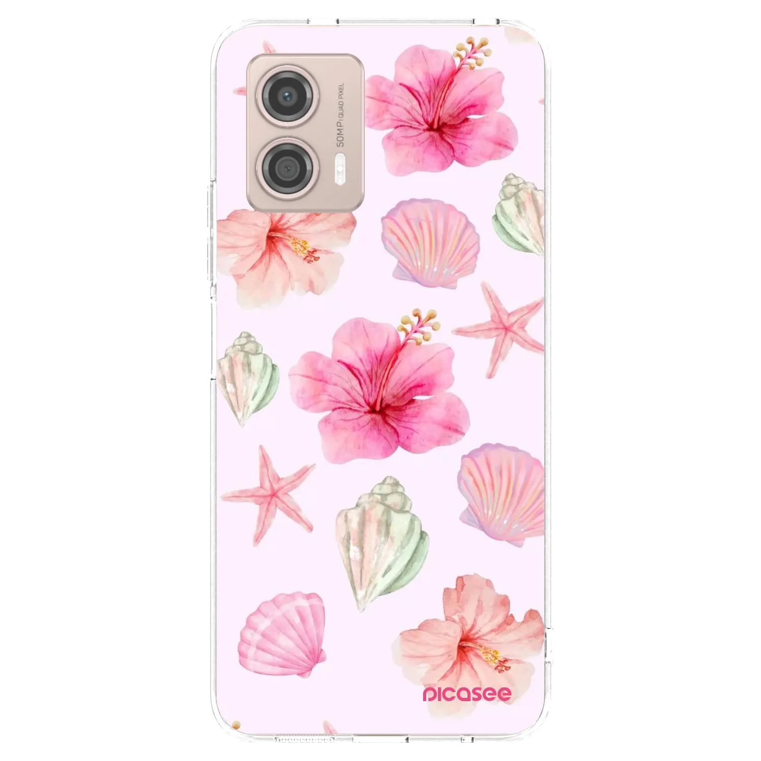 Picasee Motorola Moto G53 5G Hülle - Transparentes Silikon - Blush Lagoon
