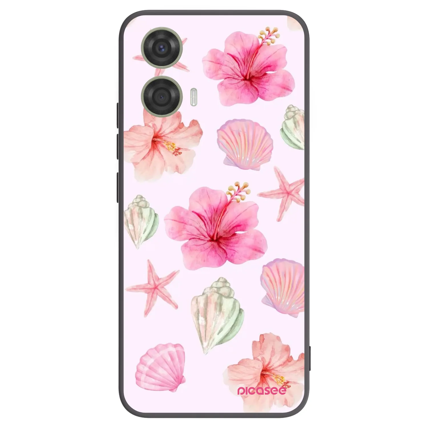 Picasee Motorola Moto G24 Hülle - Schwarzes Silikon - Blush Lagoon