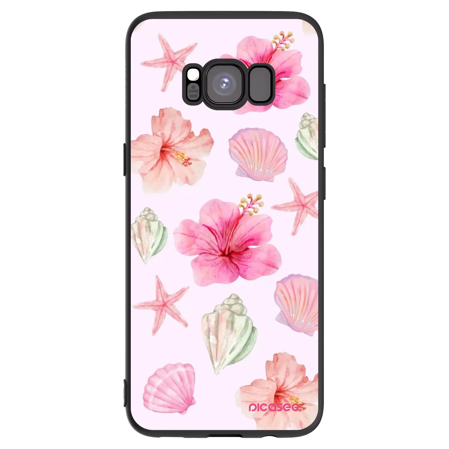 Picasee Samsung Galaxy S8 G950F Hülle - Schwarzes Silikon - Blush Lagoon