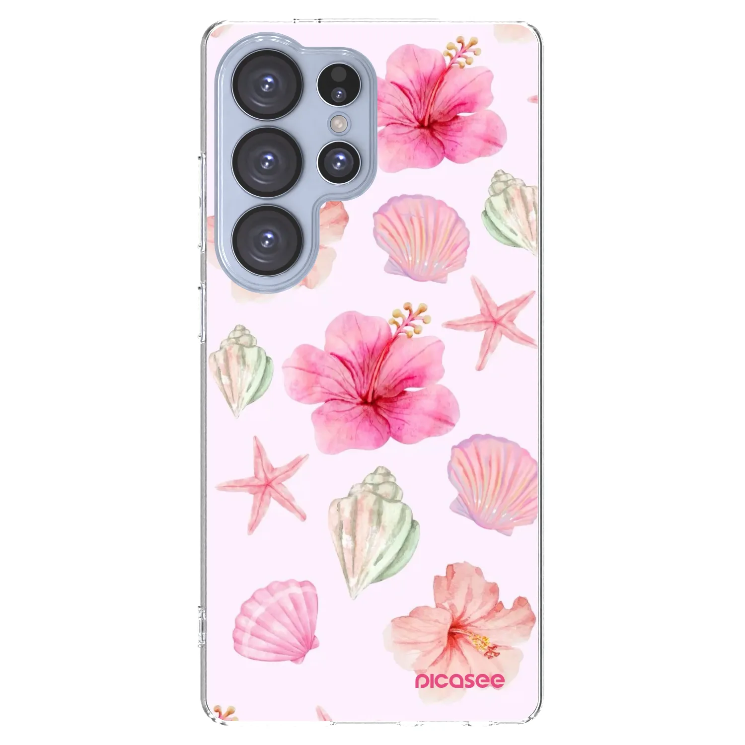 Picasee Samsung Galaxy S25 Ultra 5G Hülle - Transparentes Silikon - Blush Lagoon
