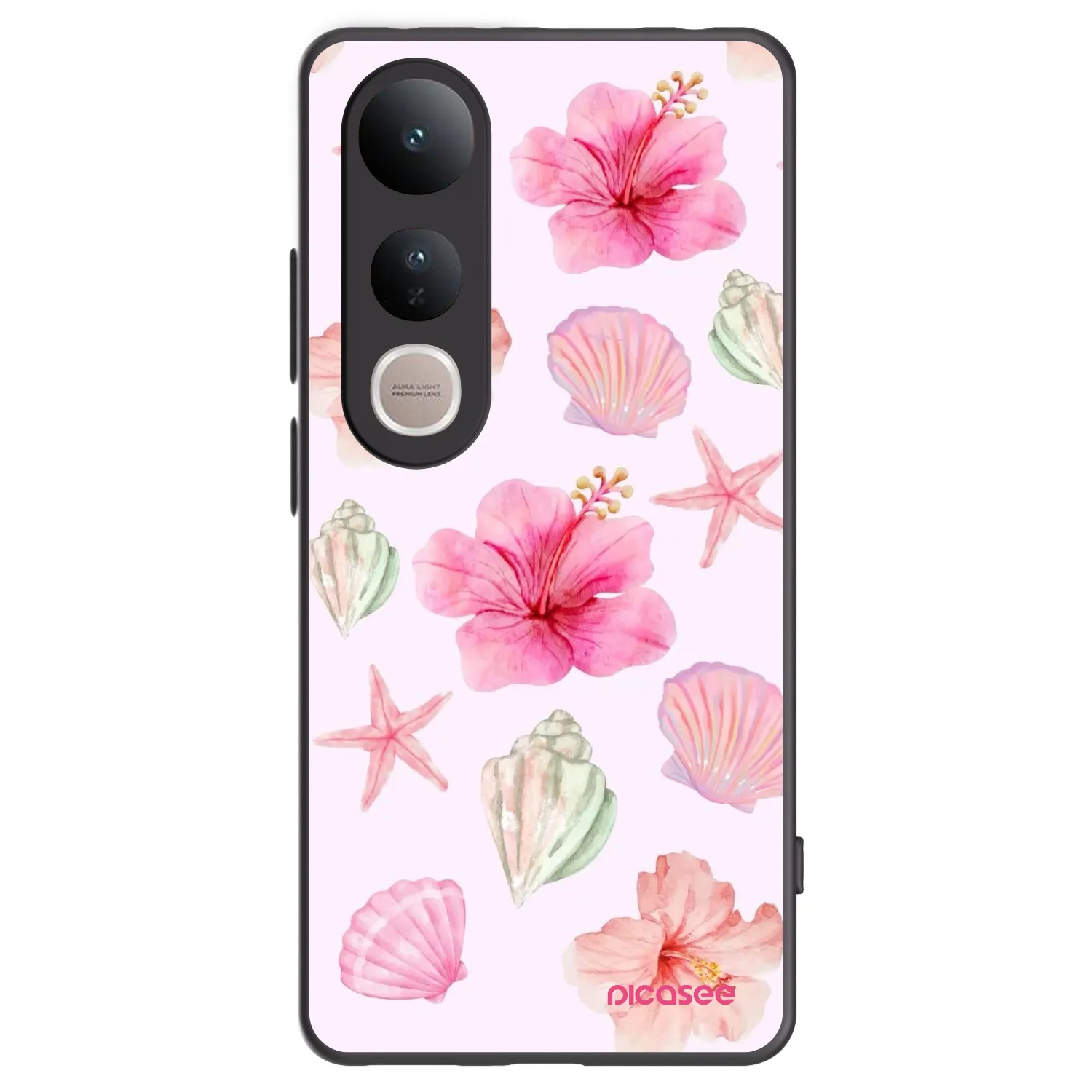 Picasee Vivo V50 Lite 5G Hülle - Schwarzes Silikon - Blush Lagoon