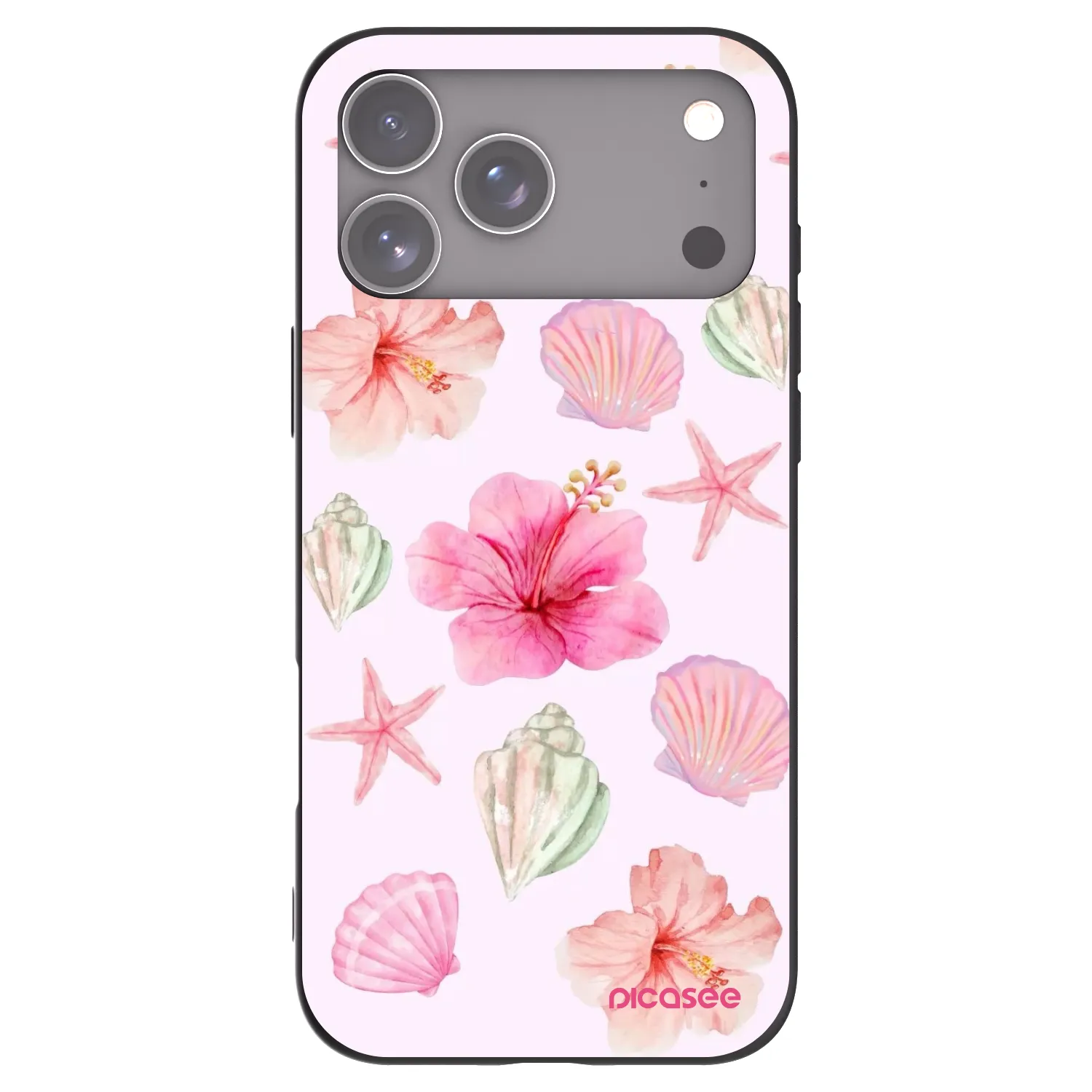 Picasee Apple iPhone 17 Pro Max Hülle - Schwarzes Silikon - Blush Lagoon