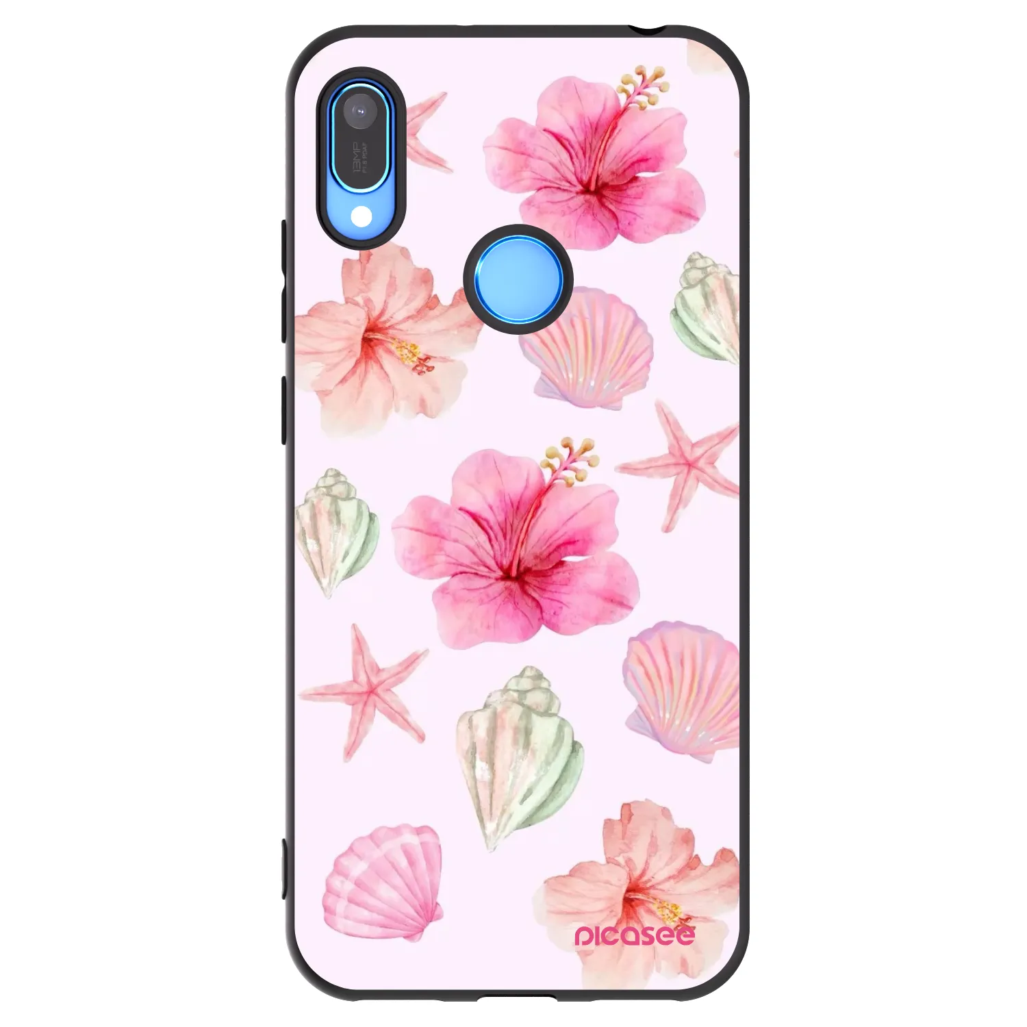 Picasee Huawei Y6 2019 Hülle - Schwarzes Silikon - Blush Lagoon