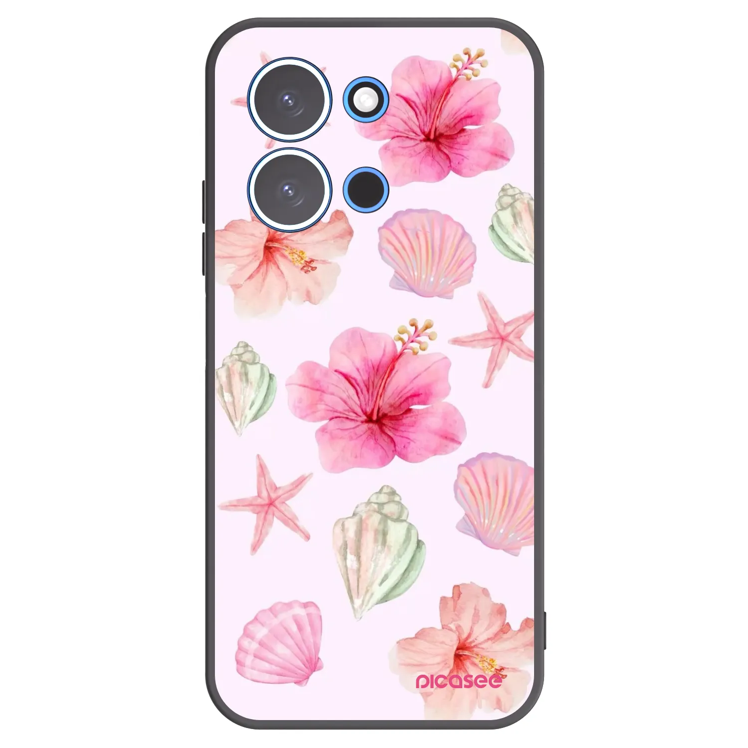 Picasee Xiaomi Redmi 15C 4G Hülle - Schwarzes Silikon - Blush Lagoon